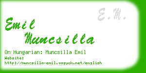 emil muncsilla business card